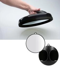 Femas Handspiegel - Hand Mirror - Kappersspiegel - 29 Cm Rond - Zwart -Beauty Verkoop 1052x1200 2