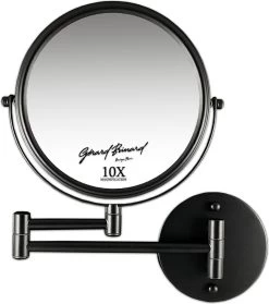 Make-up Wandspiegel Knikarm Mat Zwart - 10x Vergroting 20cmØ -Beauty Verkoop 1061x1200