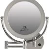 Metalen Verlichte Wand Knik Arm Badkamer LED Spiegel Chroom, Dubbelzijdig Verlicht, 7x Vergroting 22cm Doorsnee, Inculsief 4x AA Batterijen En Stroomkabel(USB). -Beauty Verkoop 1073x1200 1