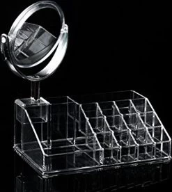Oxid7® Organizer Voor Cosmetica Acryl - 25,5x22,5x15 Cm - 16 Vakken En Spiegel Met 3x Vergroting -Beauty Verkoop 1073x1200 2