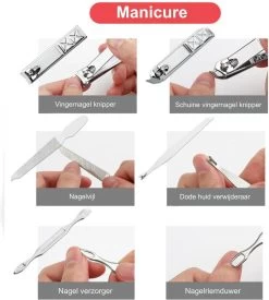 Luxe Manicure En Pedicure Set - Nagelverzorging - Nail Art - 18 Delig - Zwart -Beauty Verkoop 1077x1200 3