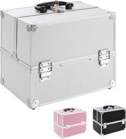 AREBOS Cosmetica Koffer - Beauty Case - Cosmetica Trolley - 15 L - Zilber 25 AREBOS Cosmetica Koffer - Beauty Case - Cosmetica Trolley - 15 L - Zilber -Beauty Verkoop 1084x1200