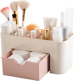 IBright Make-Up Organizer Met Lade - Cosmetica Opbergdoos - Bureau Organizer - Roze -Beauty Verkoop 1098x1200 1