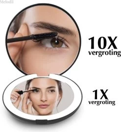 Compact Make-up Spiegel Met Tru-Daylight Verlichting - 10x Vergroting -Beauty Verkoop 1100x1200 1