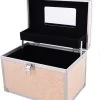 Merkloos Beauty Vanity Case - Make Up Koffer - Roze Met Glitters - Met Spiegel En Extra Opbergvak -Beauty Verkoop 1121x1200 3