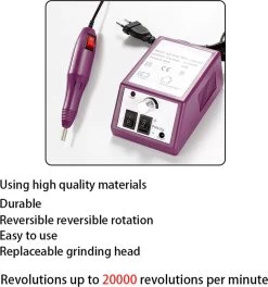 Elektrische Nagelvijl/ Nagelfrees - Inclusief 6 Vijlen - Nagelfrees Machine Voor Slijpen / Snijden / Polijsten - Manicure / Pedicure Nagel Vijlmachine - Verzorging Voor Nagels / Handen / Voeten -Beauty Verkoop 1121x1200 6