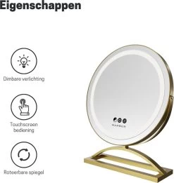 Marbor Make Up Spiegel Met LED Verlichting - Goud - Hollywood Mirror -Beauty Verkoop 1135x1200 4