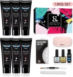 Gelnagels Set MEGA PACK + Nagel Vijl | Gellak Starterspakket | Polygel Kit | Nepnagels | Gellak Set | Nail Art Pakket | UV Gel | Manicure Set | Gel Nagellak Nagel Decoratie | UV Lamp | Starterspakket | Nail Care | Nagelstad -Beauty Verkoop 1149x1200 3