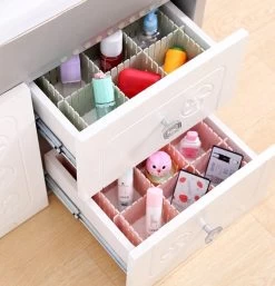 Merkloos Kunststof Ladeverdeler - Lade Organizer - Set Van 4 Stuks - Voor Kleding/Keuken/Bureau/Make-Up - Op Maat Te Knippen - 37x7CM - Wit -Beauty Verkoop 1153x1200 1