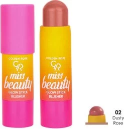 Golden Rose MISS BEAUTY GLOW STICK BLUSHER NO:02 DUSTY ROSE Makkelijk Aanbrengen Met Je Vingers Of Een Penseel
