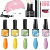 Mtssii - Gelnagel Kit - 5 ZOMER KLEUREN Gellak - Blauw, Groen, Oranje/nude, Geel En Lila- Starterkit - Manicure Set - 54 Watt UV Lamp - Gel Nagels -Beauty Verkoop 1185x1200 4