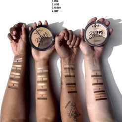 NYX Professional Makeup 3 Steps To Sculpt Face Sculpting Palette - Light 3STS02 - Highlighter En Contouring Make-up - 15 Gr -Beauty Verkoop 1193x1200