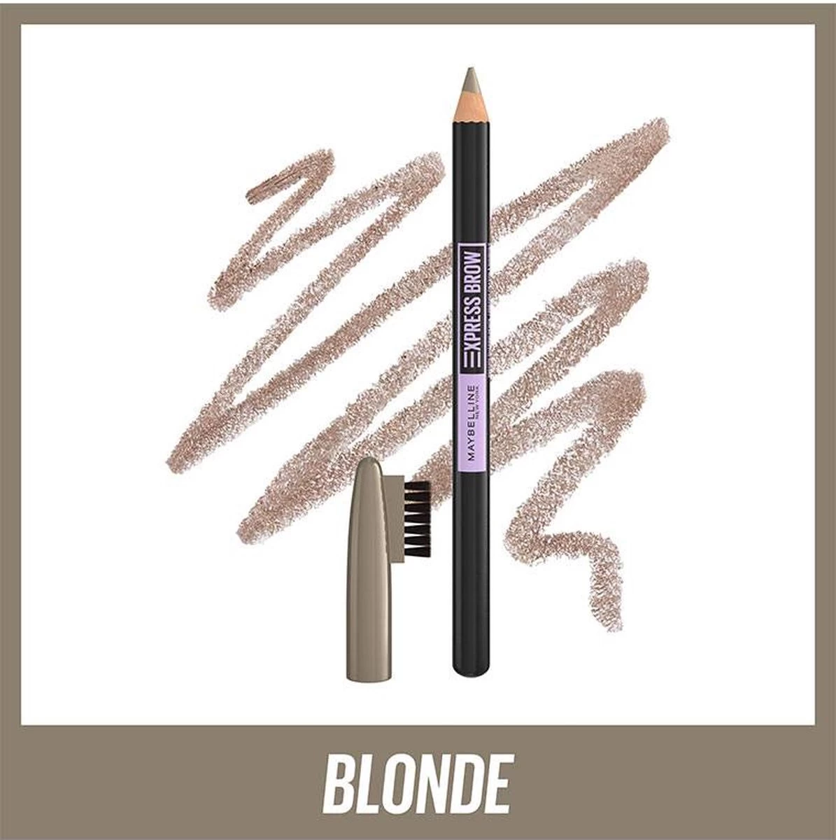 Maybelline New York - Express Brow Shaping Pencil - 02 Blonde - Blond Wenkbrauwpotlood En Borstel 5 Maybelline New York - Express Brow Shaping Pencil - 02 Blonde - Blond Wenkbrauwpotlood En Borstel - Afbeelding 3