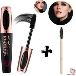 4D Fiber Waterproof Mascara - Zwart - Lange En Volle Wimpers
