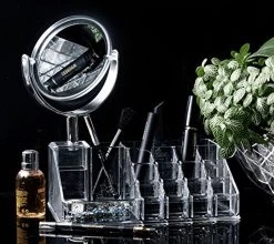 Oxid7® Organizer Voor Cosmetica Acryl - 25,5x22,5x15 Cm - 16 Vakken En Spiegel Met 3x Vergroting -Beauty Verkoop 1200x1070 3