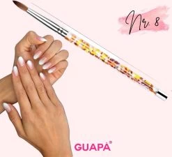 GUAPÀ - Acryl Glitter Goud Penseel Nr #8 - Uniek Design - High Quality & 100% Nylon - Nagel Penselen 8 GUAPÀ - Acryl Glitter Goud Penseel Nr #8 - Uniek Design - High Quality & 100% Nylon - Nagel Penselen -Beauty Verkoop 1200x1092 13