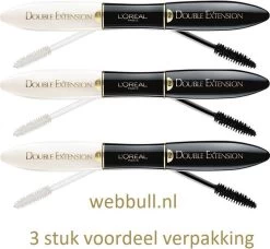 L'Oreal Maq Double Extension Mascara Extra Black 3stuk
