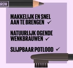 Maybelline New York - Express Brow Shaping Pencil - 05 Deep Brown - Bruin Wenkbrauwpotlood En Borstel -Beauty Verkoop 1200x1121 1
