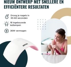 MOOSCARE 36 Watt LED Lamp Voor Gellak Nagels – Nageldroger – Gellak Lamp - UV Lamp Gelnagels - Nail Art Nagellamp - Gel Nagellak Nageldroger -Beauty Verkoop 1200x1129 3