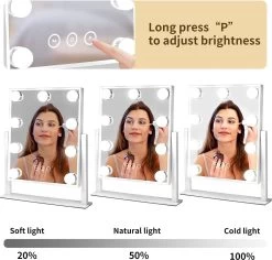 Bright Beauty Vanity Make Up Spiegel Met Verlichting - Zwart - Dimbaar Met Drie Lichtstanden 9 Bright Beauty Vanity Make Up Spiegel Met Verlichting - Zwart - Dimbaar Met Drie Lichtstanden -Beauty Verkoop 1200x1147 1