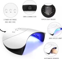 Royala D11 Gellak Starters Pakket + Inclusief UV LED Lamp + 10 Verschillende Gellak Kleuren - Gellak Lamp – Gellac Set - Alle Benodigdheden In Eén - Uitgebreid 62-Delig Pakket- Gel Polish Set - Gellak Set - UV LED Lamp -Beauty Verkoop 1200x1148 8