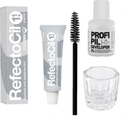Refectocil Henna Set Incl. Brush & Mengglas #1.1 Grafiet Grijs