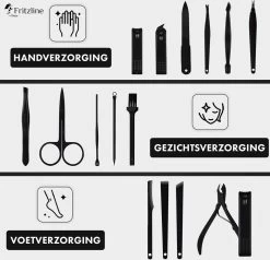 Fritzline© Professionele Manicureset 16-delig - Nagelset Incl. Nagelvijl & Nagelknipper -Beauty Verkoop 1200x1157 2