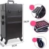 Beautycase / Beautykoffer / Trolley Voor Opbergen Van Uw Persoonlijke Verzorgingsproducten In 3 In 1 Van Aluminium - Bekleed Zwart Fluweel - 8wielen - Kapper - Tattoo - Nagel - Visagie - Make-up - Cosmetica - Schmink - Beauty Case / Beauty Koffer -Beauty Verkoop 1200x1159 13
