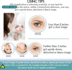 5 Inch, 20x Vergrotende Spiegel, Tweezijdige Spiegel, 20X/1x Vergroting, Opvouwbare Make-upspiegel Met Handheld/standaard, Gebruik Voor Make-up Toepassing, Pincet, En Mee-eter/smetverwijdering. (zilver) 16 5 Inch, 20x Vergrotende Spiegel, Tweezijdige Spiegel, 20X/1x Vergroting, Opvouwbare Make-upspiegel Met Handheld/standaard, Gebruik Voor Make-up Toepassing, Pincet, En Mee-eter/smetverwijdering. (zilver) -Beauty Verkoop 1200x1160 3