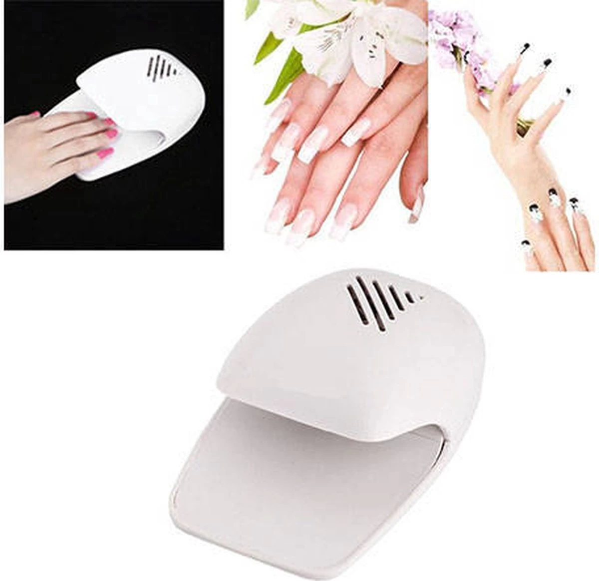 T.R. Goods - Mini Nageldroger Op Batterijen - Nageldroger Ventilator - Nageldrooglamp 6 T.R. Goods - Mini Nageldroger Op Batterijen - Nageldroger Ventilator - Nageldrooglamp - Afbeelding 4