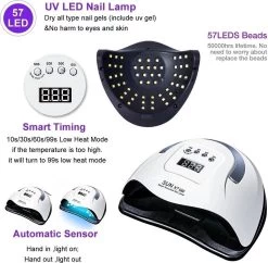 Professionele 180W LED Nageldroger Lamp - Gel Nagel Droger - 180W De Sterkste Nagellamp Op De Markt - Geschikt Voor Elke Nagel, Sneller Droger Voor Gel Polish Nail Apparatuur Automatische Sensor Nail Art Gereedschap Voor Vingernagel En Teennagel -Beauty Verkoop 1200x1176 4