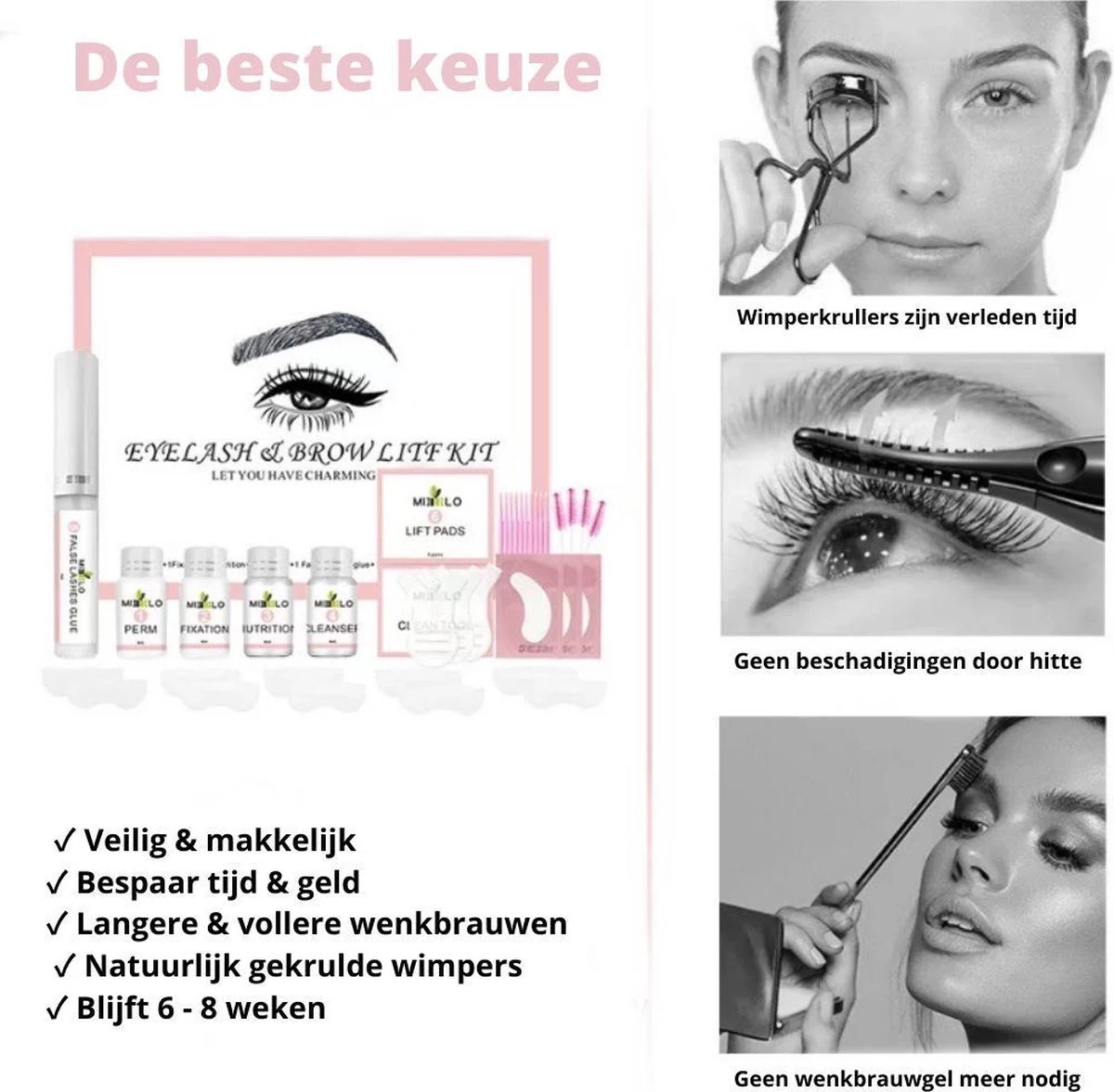 Merkloos Wimper & Wenkbrauw Lifting Set - Wimperlift - Wenkbrauwlift - Lashlift - Browlift - Proffesional Wimperlifting - Lash Lift - Wimperkit - Wenkbrauwkit - Permanent Gekrulde Wimpers - Lashes And Brows - Lash & Brow Kit 6 Merkloos Wimper & Wenkbrauw Lifting Set - Wimperlift - Wenkbrauwlift - Lashlift - Browlift - Proffesional Wimperlifting - Lash Lift - Wimperkit - Wenkbrauwkit - Permanent Gekrulde Wimpers - Lashes And Brows - Lash & Brow Kit - Afbeelding 4