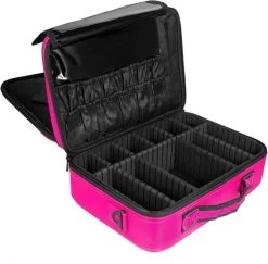 Cosmetica Koffer - Make-up Koffer Met Verstelbare Vakken - Visagie En Nagelstyliste Beauty Koffer - 26x23x9CM - Roze -Beauty Verkoop 1200x1180 1