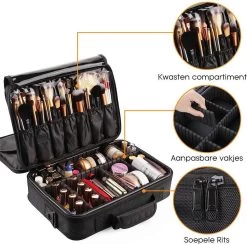 Cosmetica Koffer - Make-up Koffer Met Verstelbare Vakken - Visagie En Nagelstyliste Beauty Koffer - 40x30x14CM 19 Cosmetica Koffer - Make-up Koffer Met Verstelbare Vakken - Visagie En Nagelstyliste Beauty Koffer - 40x30x14CM -Beauty Verkoop 1200x1186