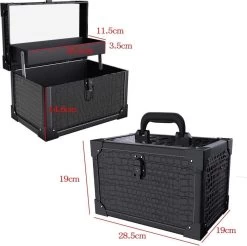 Make Up Koffer- Make Up Organizer- Beautycase -zwart -Make-upkoffer- Multifunctionele Koffer- Make-upkoffer- Sieradenkoffer- Kapperskoffer- Afneembare Schouderriem- Klassieke Zwarte Beautycase -Beauty Verkoop 1200x1196 9