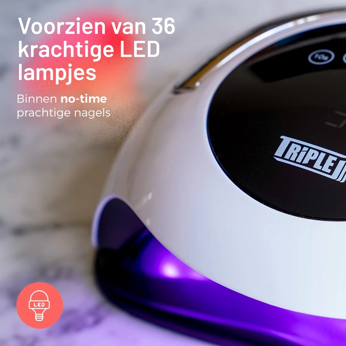 Triple J® UV Lamp Gelnagels - Nageldroger - Nagellamp - Automatische Timer - 36 LEDs - Wit 10 Triple J® UV Lamp Gelnagels - Nageldroger - Nagellamp - Automatische Timer - 36 LEDs - Wit - Afbeelding 8