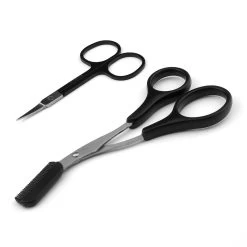 Wenkbrauw Trimmer Set - 8-delig – Met Epileer Pincet, 2x Wenkbrauw Schaartje, 2x Wenkbrauwmesje, Wenkbrauw Borstel, Wenkbrauwpotlood, Spoolie – In Stevige Etui - Zwart -Beauty Verkoop 1200x1200 1098