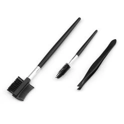 Wenkbrauw Trimmer Set - 8-delig – Met Epileer Pincet, 2x Wenkbrauw Schaartje, 2x Wenkbrauwmesje, Wenkbrauw Borstel, Wenkbrauwpotlood, Spoolie – In Stevige Etui - Zwart -Beauty Verkoop 1200x1200 1102