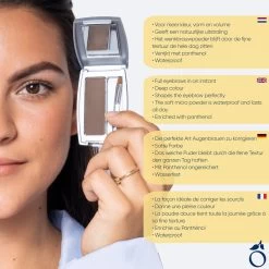 Herome Eye Care Wenkbrauw Poeder Donkerbruin - Compact Brow Powder Dark Brown - Waterproof Verrijkt Met Panthenol - Volumineuze Wenkbrauwen -Beauty Verkoop 1200x1200 1183