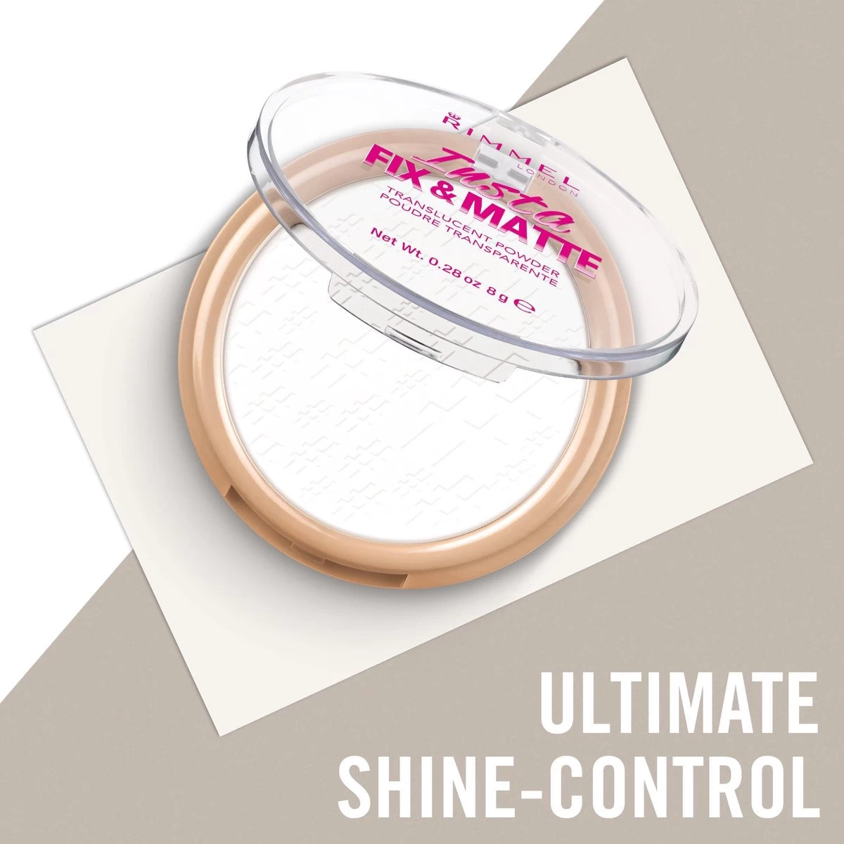 Rimmel London Insta Fix & Matte Make-uppoeder - 01 Clear 6 Rimmel London Insta Fix & Matte Make-uppoeder - 01 Clear - Afbeelding 4