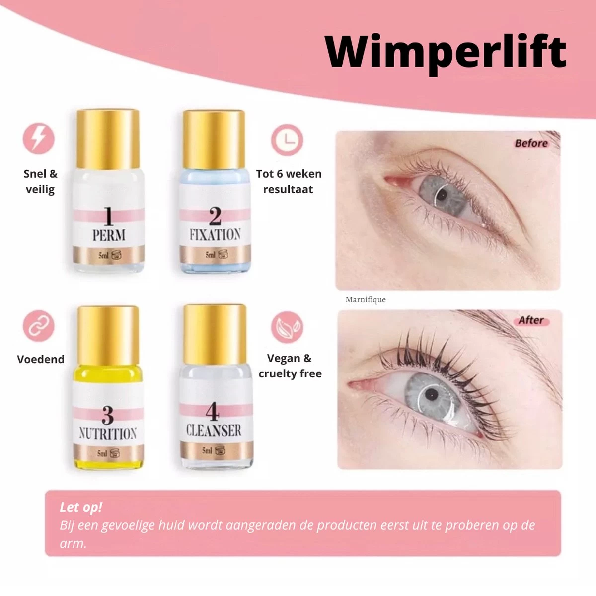 Marnifique® - Professional Lash Lift Kit - Wimper Lift - Inclusief Zwarte Wimperverf - Wimperlifting Set - Brow Lamination - Starterkit - Voor Professioneel Gebruik 10 Marnifique® - Professional Lash Lift Kit - Wimper Lift - Inclusief Zwarte Wimperverf - Wimperlifting Set - Brow Lamination - Starterkit - Voor Professioneel Gebruik - Afbeelding 8