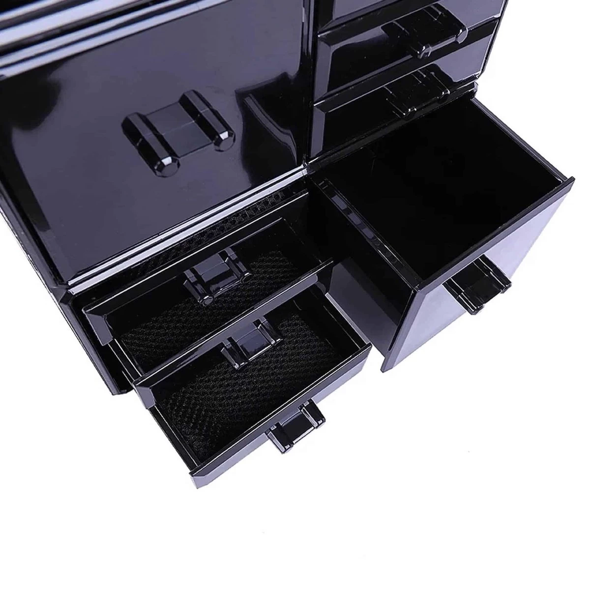 Confibel XXL Acryl Make-up Cosmetica Organizer - Verstelbare Lades - Sieraden/Make-up/Cosmetica Organizer - 11 Compartimenten - Zwart 4 Confibel XXL Acryl Make-up Cosmetica Organizer - Verstelbare Lades - Sieraden/Make-up/Cosmetica Organizer - 11 Compartimenten - Zwart - Afbeelding 2