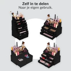 Confibel XXL Acryl Make-up Cosmetica Organizer - Verstelbare Lades - Sieraden/Make-up/Cosmetica Organizer - 11 Compartimenten - Zwart 19 Confibel XXL Acryl Make-up Cosmetica Organizer - Verstelbare Lades - Sieraden/Make-up/Cosmetica Organizer - 11 Compartimenten - Zwart -Beauty Verkoop 1200x1200 556