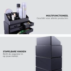 Confibel XXL Acryl Make-up Cosmetica Organizer - Verstelbare Lades - Sieraden/Make-up/Cosmetica Organizer - 11 Compartimenten - Zwart 27 Confibel XXL Acryl Make-up Cosmetica Organizer - Verstelbare Lades - Sieraden/Make-up/Cosmetica Organizer - 11 Compartimenten - Zwart -Beauty Verkoop 1200x1200 562