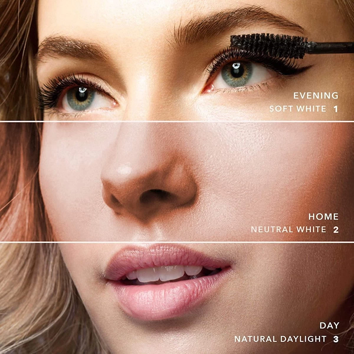 LED Make-up Spiegel Met 3 Lichtinstellingen En 15x Vergrotingsspiegel - Kies Tussen Natuurlijk Daglicht, Zacht Wit Of Neutraal Wit Licht (Aura) 8 LED Make-up Spiegel Met 3 Lichtinstellingen En 15x Vergrotingsspiegel - Kies Tussen Natuurlijk Daglicht, Zacht Wit Of Neutraal Wit Licht (Aura) - Afbeelding 6