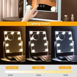 Bright Beauty Vanity Make Up Spiegel Met Verlichting - Zwart - Dimbaar Met Drie Lichtstanden 7 Bright Beauty Vanity Make Up Spiegel Met Verlichting - Zwart - Dimbaar Met Drie Lichtstanden -Beauty Verkoop 1200x1200 629
