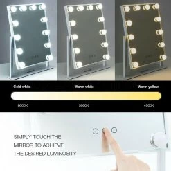 Bright Beauty Vanity Hollywood Make Up Spiegel Met Verlichting - Wit - Dimbaar Met Drie Lichtstanden 9 Bright Beauty Vanity Hollywood Make Up Spiegel Met Verlichting - Wit - Dimbaar Met Drie Lichtstanden -Beauty Verkoop 1200x1200 630