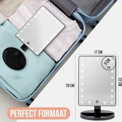 Strex Make Up Spiegel Met LED Verlichting - 3 Verlichtingsmodus - 1/10x Vergroting - 360° Verstelbaar -Beauty Verkoop 1200x1200 637