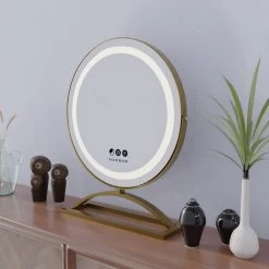 Marbor Make Up Spiegel Met LED Verlichting - Goud - Hollywood Mirror -Beauty Verkoop 1200x1200 650