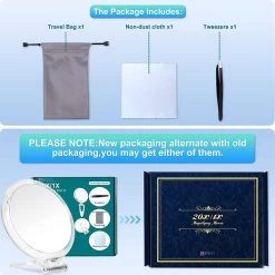 5 Inch, 20x Vergrotende Spiegel, Tweezijdige Spiegel, 20X/1x Vergroting, Opvouwbare Make-upspiegel Met Handheld/standaard, Gebruik Voor Make-up Toepassing, Pincet, En Mee-eter/smetverwijdering. (zilver) 13 5 Inch, 20x Vergrotende Spiegel, Tweezijdige Spiegel, 20X/1x Vergroting, Opvouwbare Make-upspiegel Met Handheld/standaard, Gebruik Voor Make-up Toepassing, Pincet, En Mee-eter/smetverwijdering. (zilver) -Beauty Verkoop 1200x1200 659